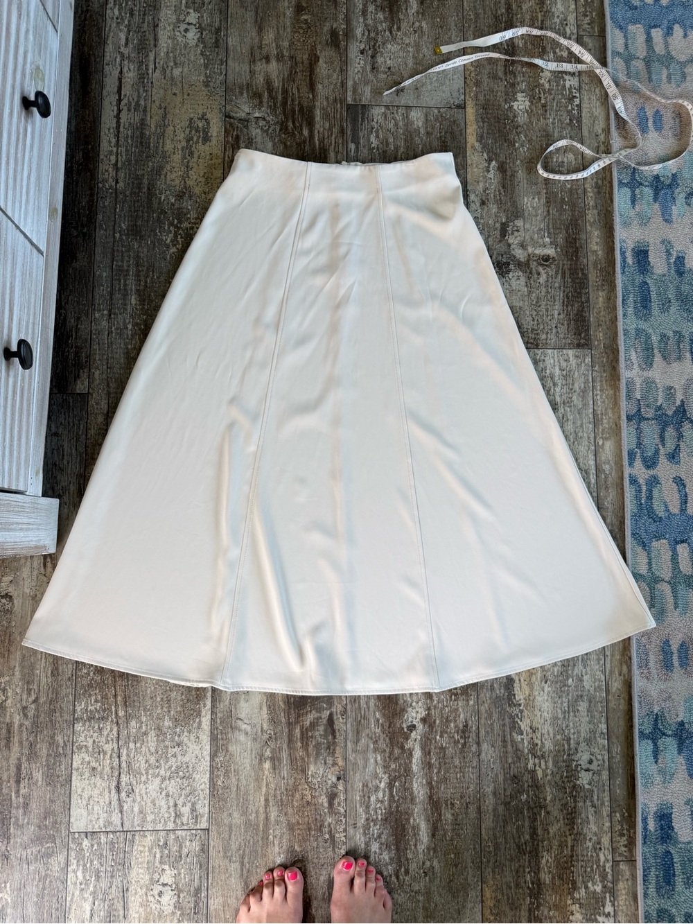 2 for $30 sale: Zara cream ivory paneled midi skirt back zip - S